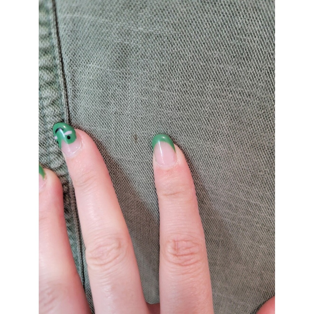 Marrakech Anthropologie Women L Green Linen Blend Utility Romper Drawstring - Picture 8 of 9